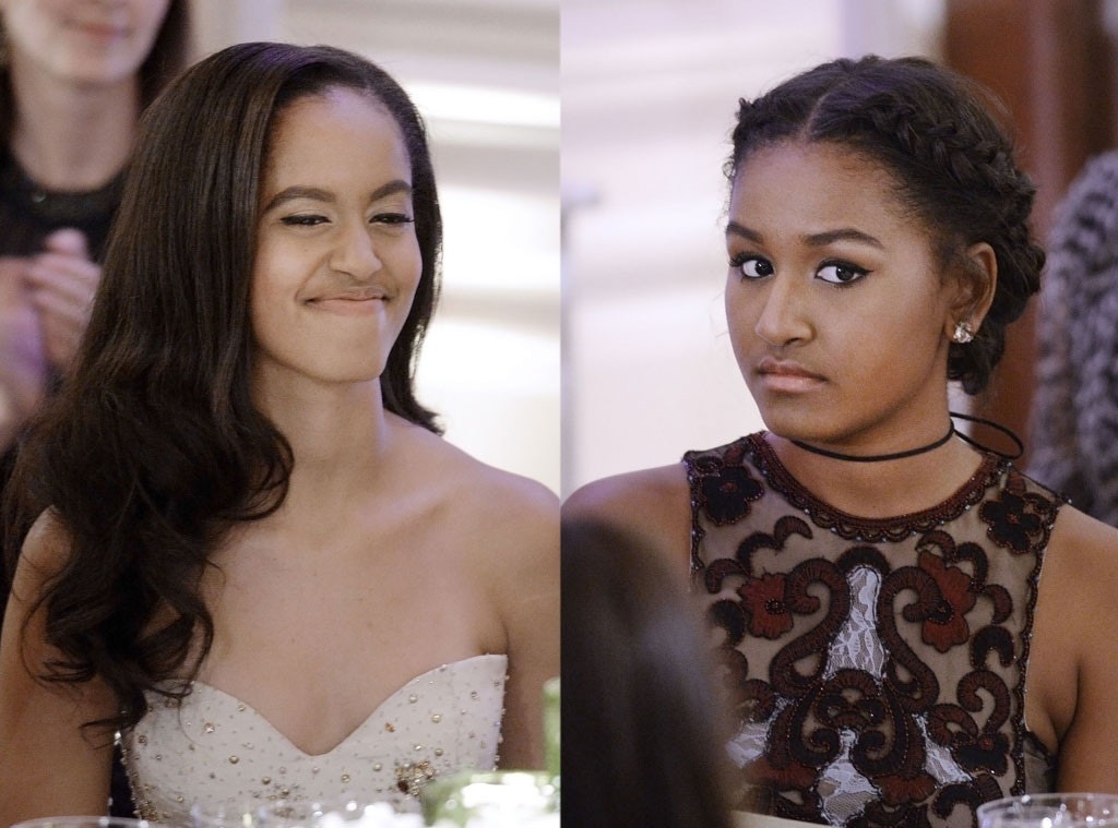 HT7. First Daughters Sasha and Malia Obama Were Spotted Attending Drake