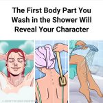 HT1. The First Body Part You Wash in the Shower Will Reveal Your Character